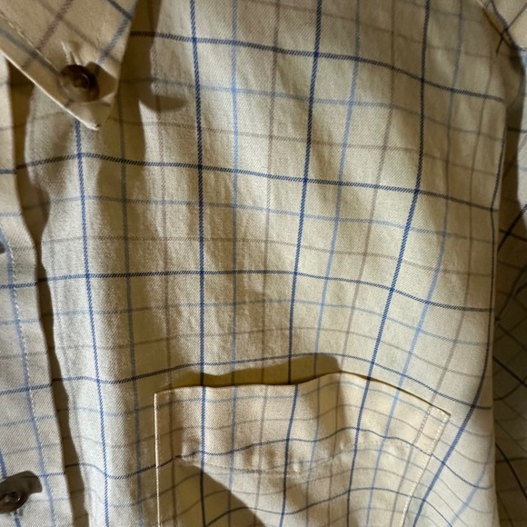 L.L. Bean Wrinkle Free Plaid Short Sleeve Button Down Shirt Mens L Reg - Picture 4 of 6